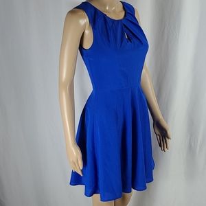 Express | Royal Blue Fit & Flare Mini Dress